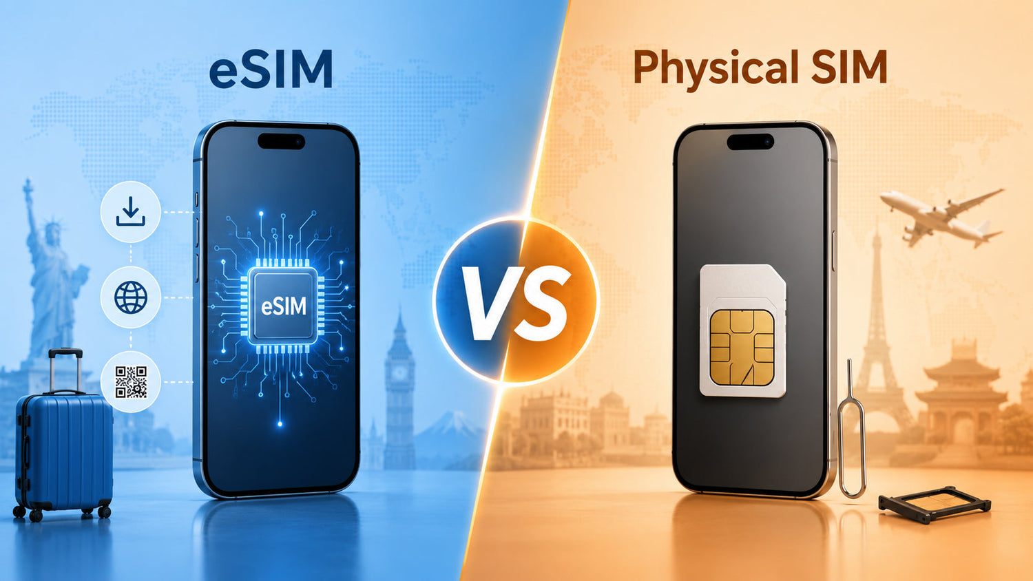 What Is the Difference Between eSIM and Physical SIM? A Complete Guide for Travelers (2026)